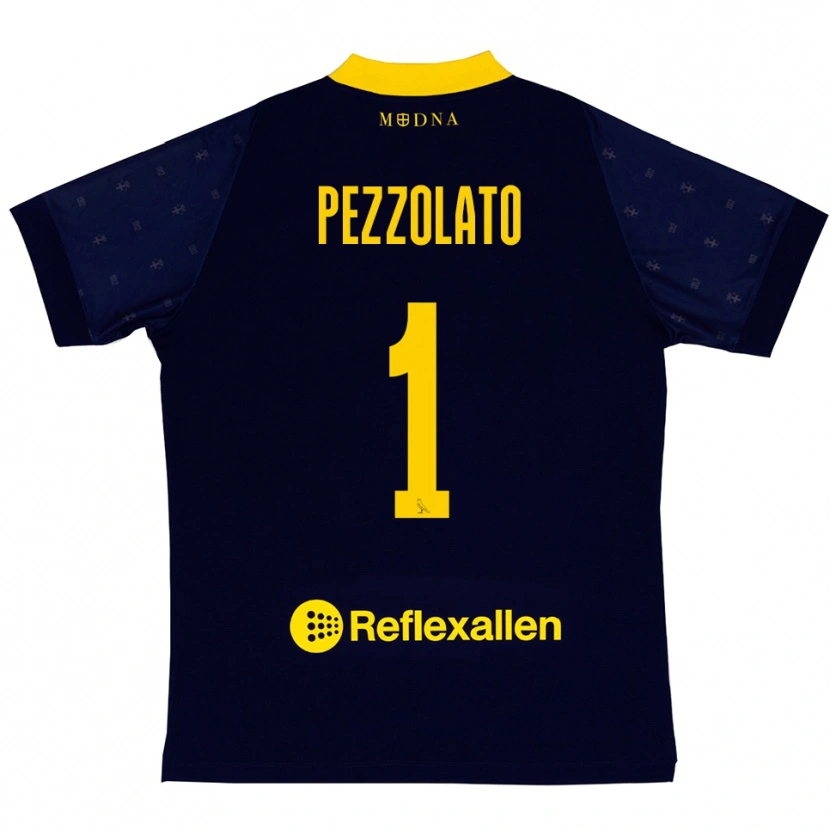 Danxen Dětské Michele Pezzolato #1 Tmavě Modrá Žlutá Daleko Hráčské Dresy 2025/26 Dres
