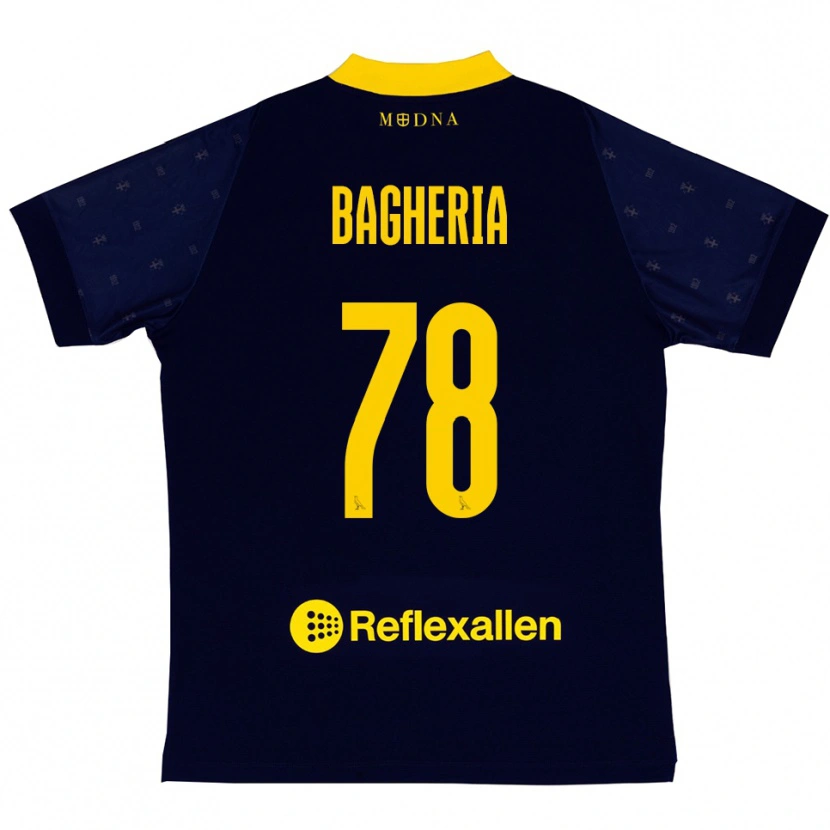 Danxen Dětské Fabrizio Bagheria #78 Tmavě Modrá Žlutá Daleko Hráčské Dresy 2025/26 Dres