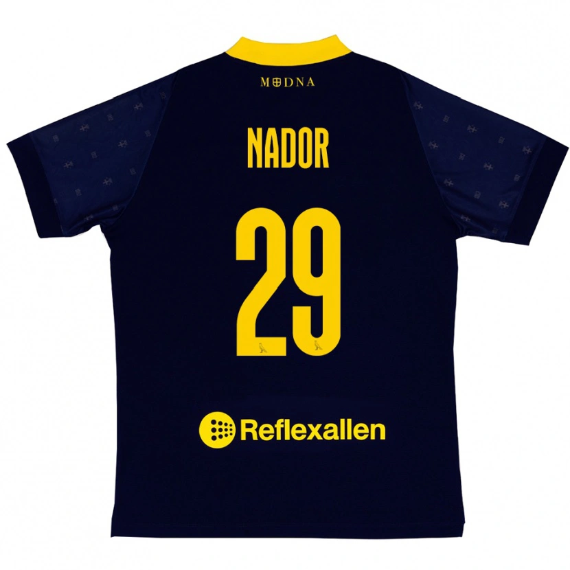 Danxen Dětské Steven Nador #29 Tmavě Modrá Žlutá Daleko Hráčské Dresy 2025/26 Dres