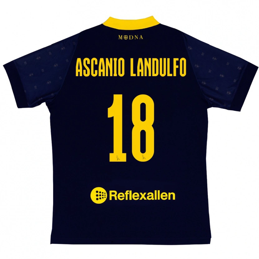 Danxen Dětské Gabriele Ascanio Landulfo #18 Tmavě Modrá Žlutá Daleko Hráčské Dresy 2025/26 Dres