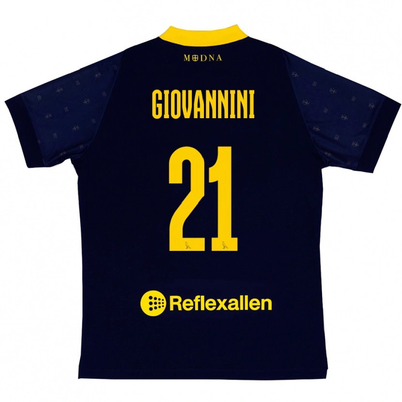 Danxen Dětské Romeo Giovannini #21 Tmavě Modrá Žlutá Daleko Hráčské Dresy 2025/26 Dres