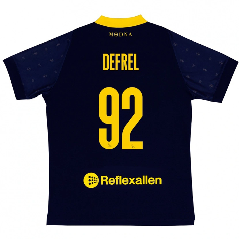 Danxen Dětské Grégoire Defrel #92 Tmavě Modrá Žlutá Daleko Hráčské Dresy 2025/26 Dres