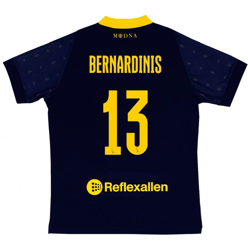 Danxen Dětské Riccardo Bernardinis #13 Tmavě Modrá Žlutá Daleko Hráčské Dresy 2025/26 Dres
