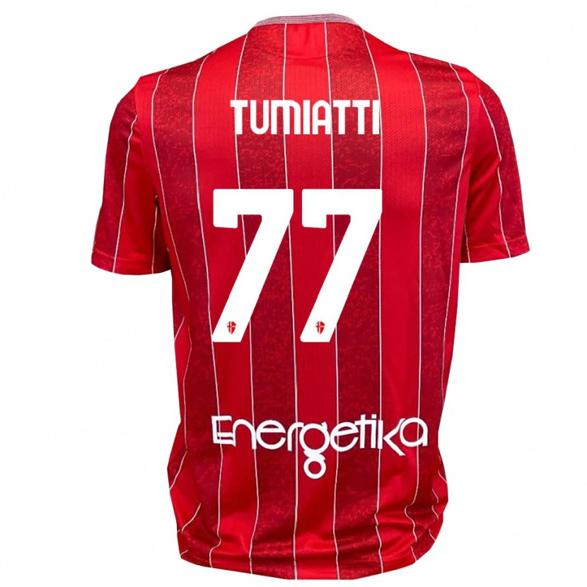 Danxen Dětské Francesco Tumiatti #77 Červenobílá Daleko Hráčské Dresy 2025/26 Dres