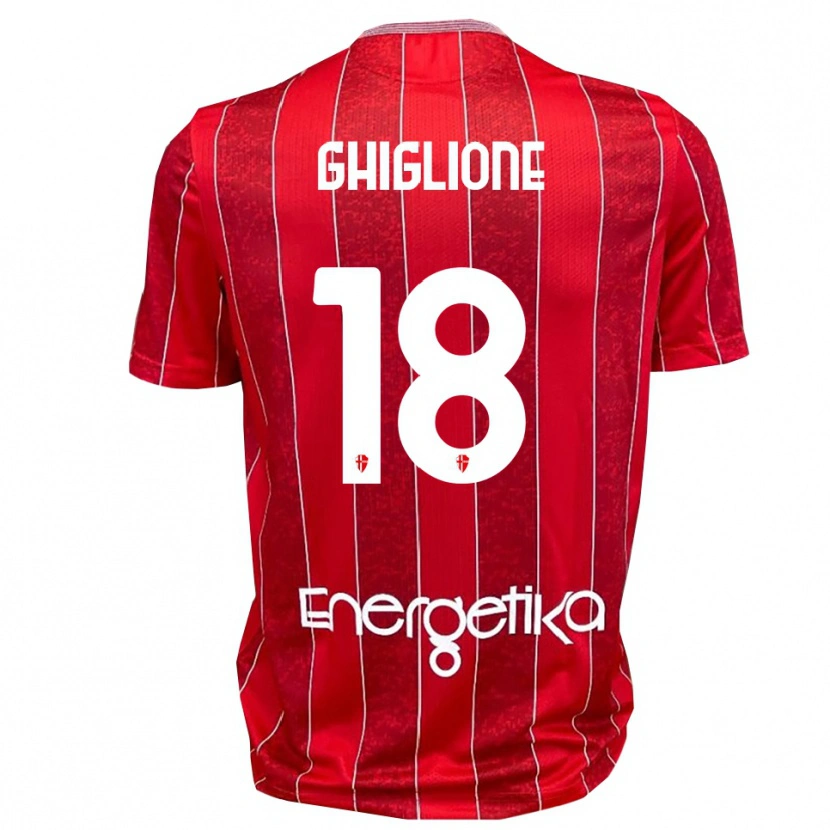 Danxen Dětské Paolo Ghiglione #18 Červenobílá Daleko Hráčské Dresy 2025/26 Dres