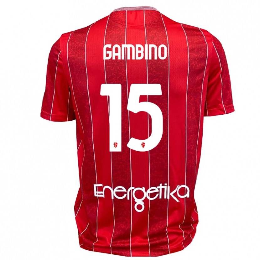 Danxen Dětské Christian Gambino #15 Červenobílá Daleko Hráčské Dresy 2025/26 Dres