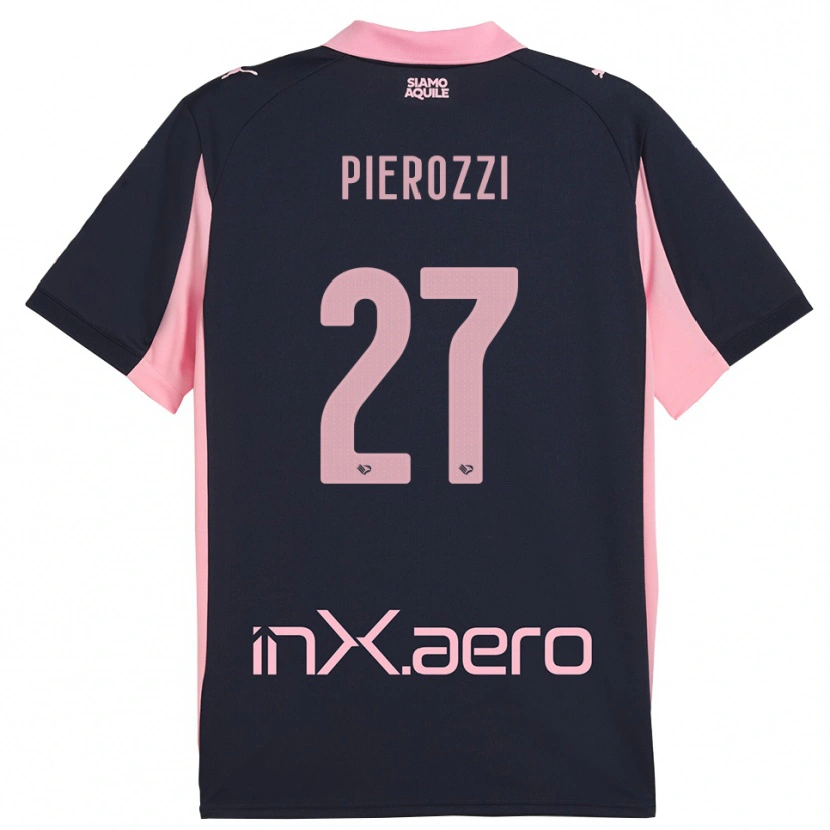 Danxen Dětské Niccolò Pierozzi #27 Tmavě Modrá Růžová Daleko Hráčské Dresy 2025/26 Dres