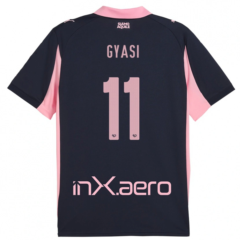 Danxen Dětské Emmanuel Gyasi #11 Tmavě Modrá Růžová Daleko Hráčské Dresy 2025/26 Dres