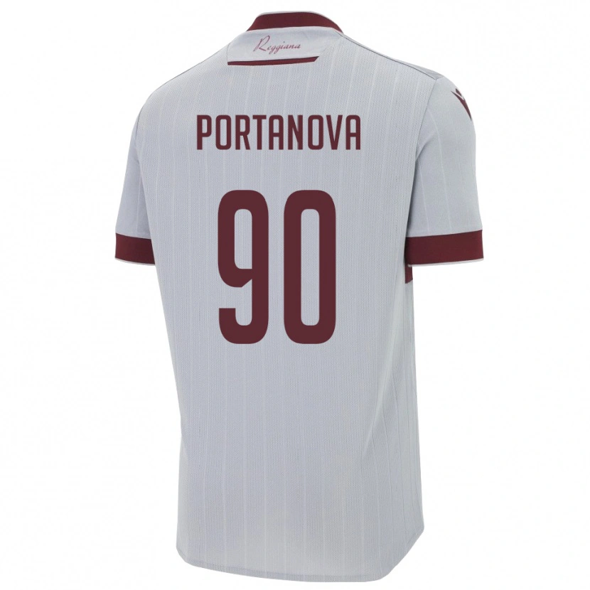 Danxen Dětské Manolo Portanova #90 Vínová Bílá Daleko Hráčské Dresy 2025/26 Dres