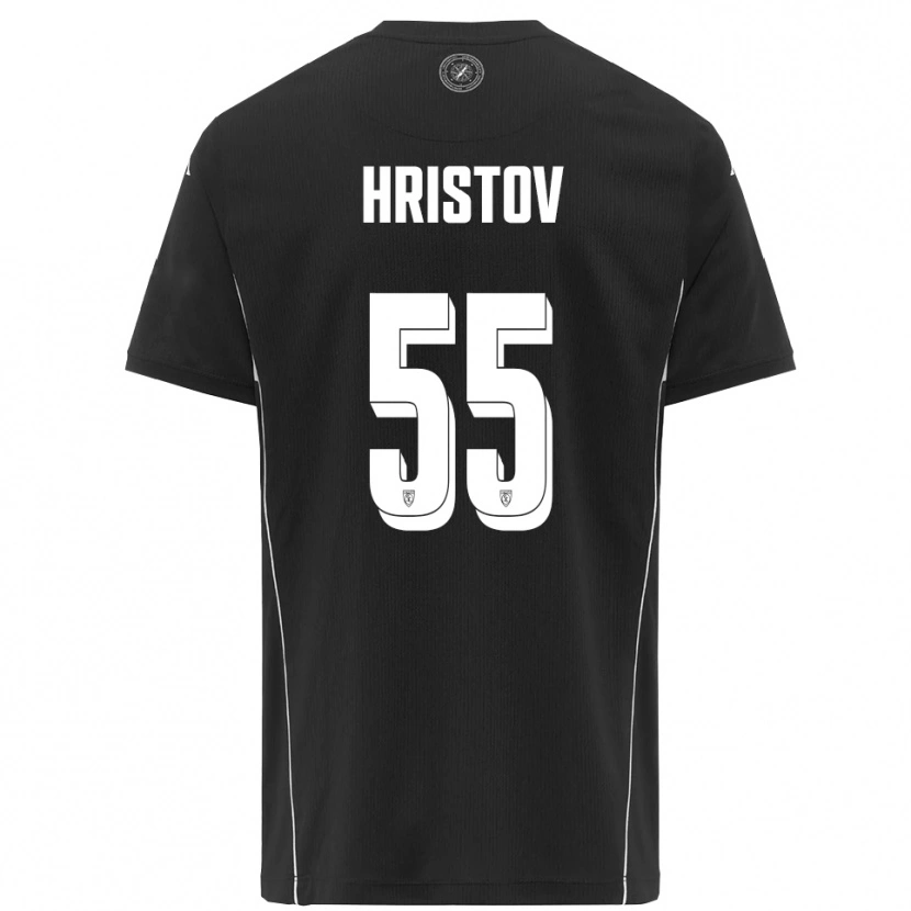 Danxen Dětské Petko Hristov #55 Černobílá Daleko Hráčské Dresy 2025/26 Dres