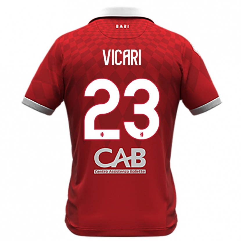 Danxen Dětské Francesco Vicari #23 Červenobílá Daleko Hráčské Dresy 2025/26 Dres