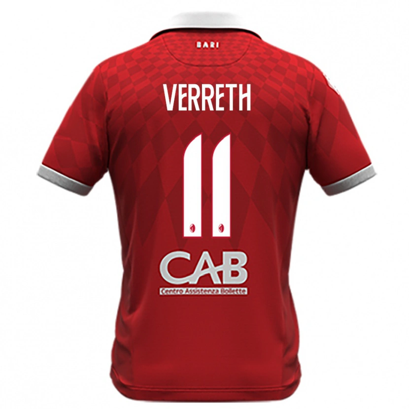 Danxen Dětské Matthias Verreth #11 Červenobílá Daleko Hráčské Dresy 2025/26 Dres