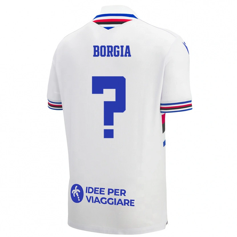 Danxen Dětské Francesco Borgia #0 Bílo-Modročervená Daleko Hráčské Dresy 2025/26 Dres
