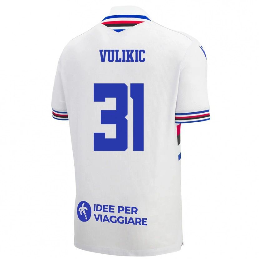 Danxen Dětské Stipe Vulikic #31 Bílo-Modročervená Daleko Hráčské Dresy 2025/26 Dres