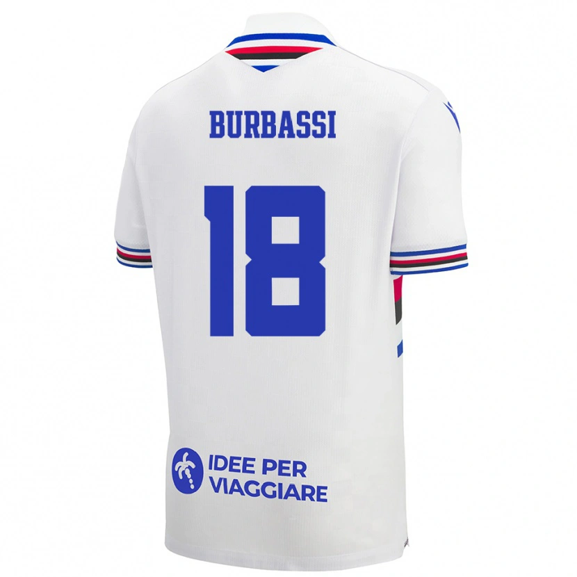 Danxen Dětské Giada Burbassi #18 Bílo-Modročervená Daleko Hráčské Dresy 2025/26 Dres