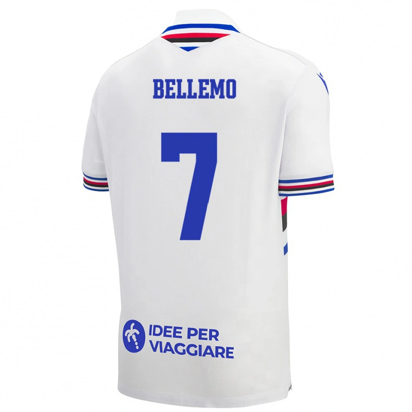 Danxen Dětské Alessandro Bellemo #7 Bílo-Modročervená Daleko Hráčské Dresy 2025/26 Dres