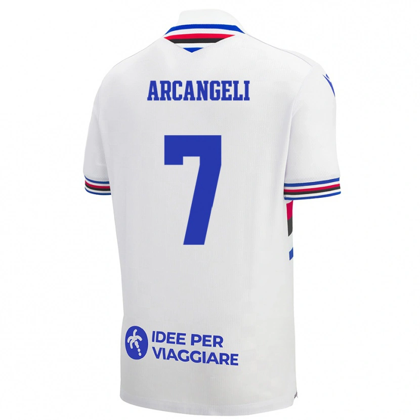 Danxen Dětské Nicole Arcangeli #7 Bílo-Modročervená Daleko Hráčské Dresy 2025/26 Dres