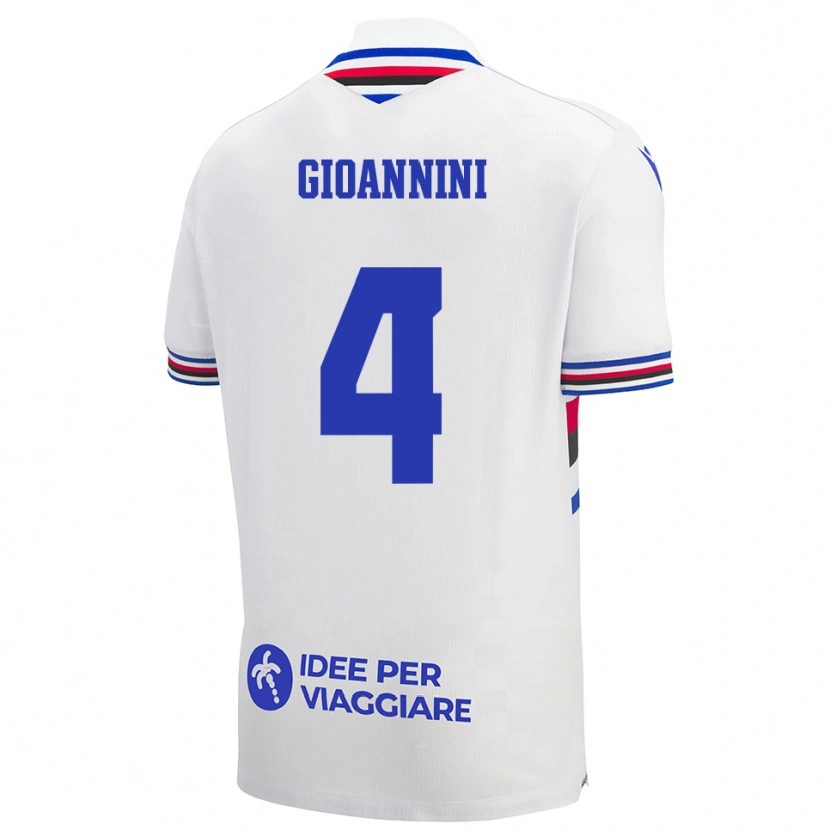 Danxen Dětské Matteo Gioannini #4 Bílo-Modročervená Daleko Hráčské Dresy 2025/26 Dres
