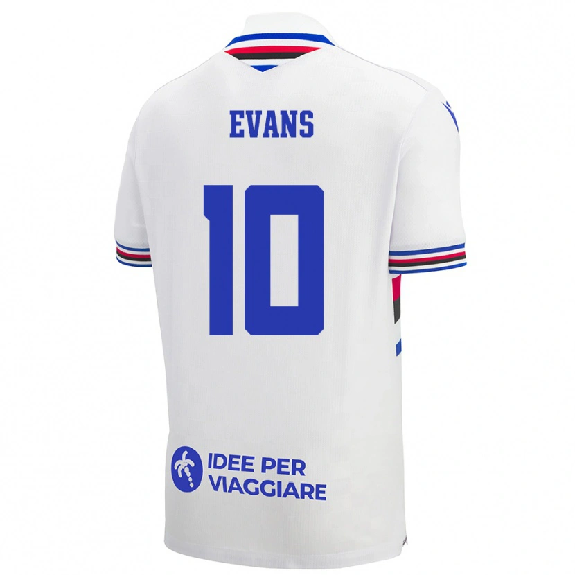 Danxen Dětské Maya Evans #10 Bílo-Modročervená Daleko Hráčské Dresy 2025/26 Dres