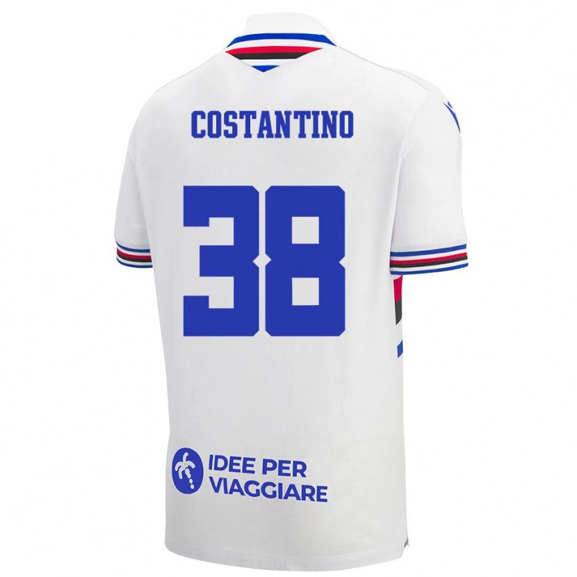 Danxen Dětské Lorenzo Costantino #38 Bílo-Modročervená Daleko Hráčské Dresy 2025/26 Dres