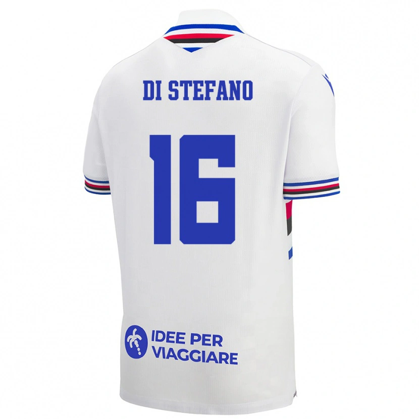 Danxen Dětské Lorenzo Di Stefano #16 Bílo-Modročervená Daleko Hráčské Dresy 2025/26 Dres