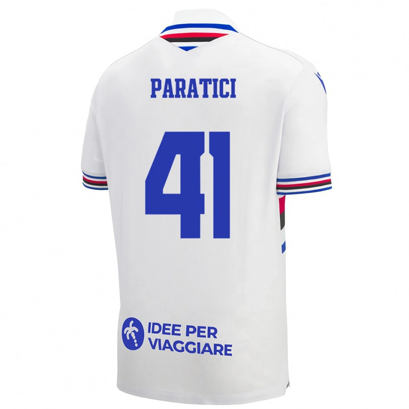 Danxen Dětské Lorenzo Paratici #41 Bílo-Modročervená Daleko Hráčské Dresy 2025/26 Dres
