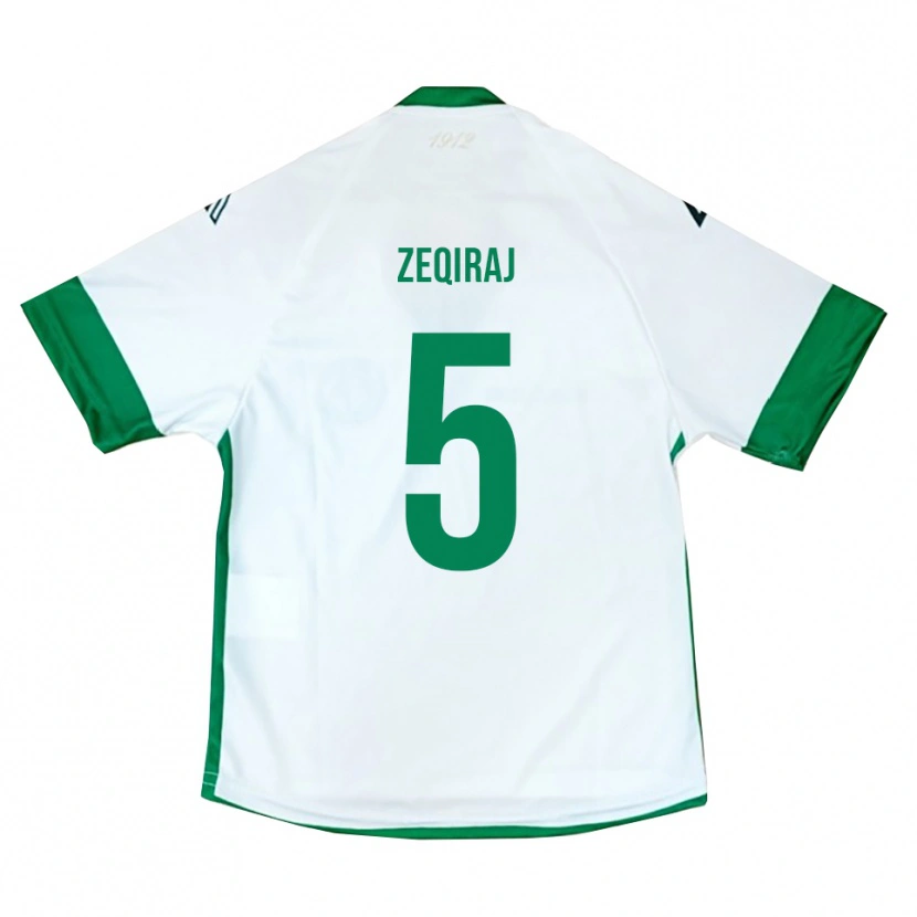 Danxen Dětské Leon Zeqiraj #5 Bílo-Zeleno-Modrá Daleko Hráčské Dresy 2025/26 Dres