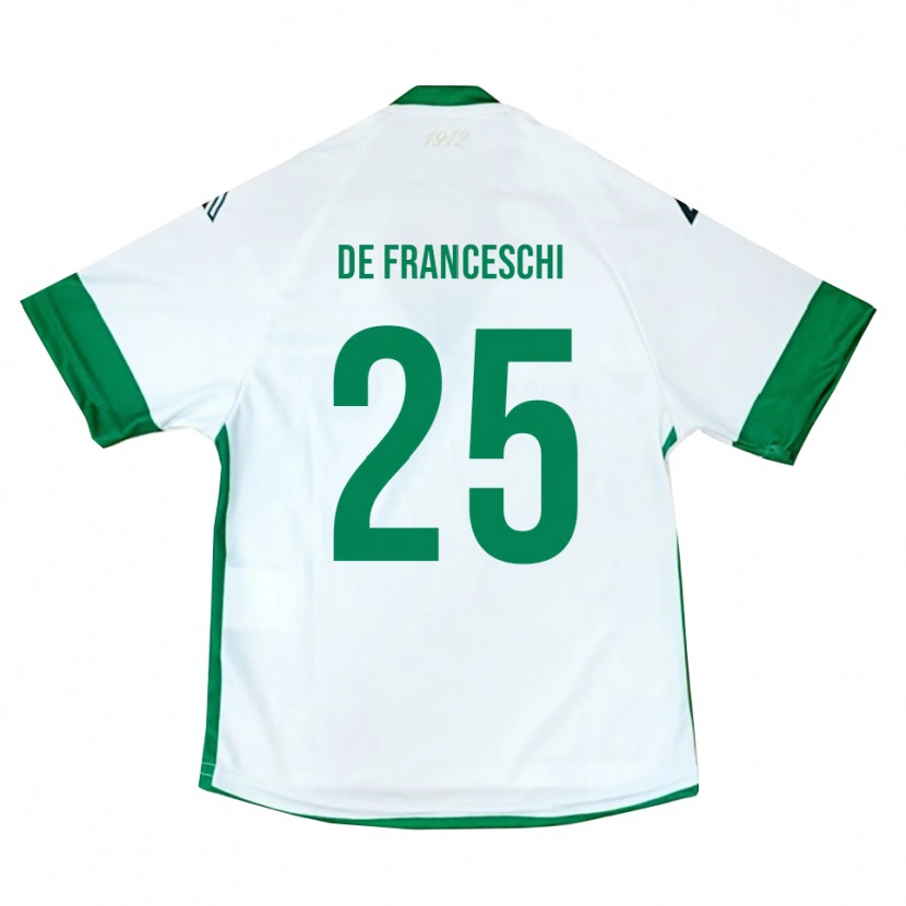 Danxen Dětské Edoardo De Franceschi #25 Bílo-Zeleno-Modrá Daleko Hráčské Dresy 2025/26 Dres