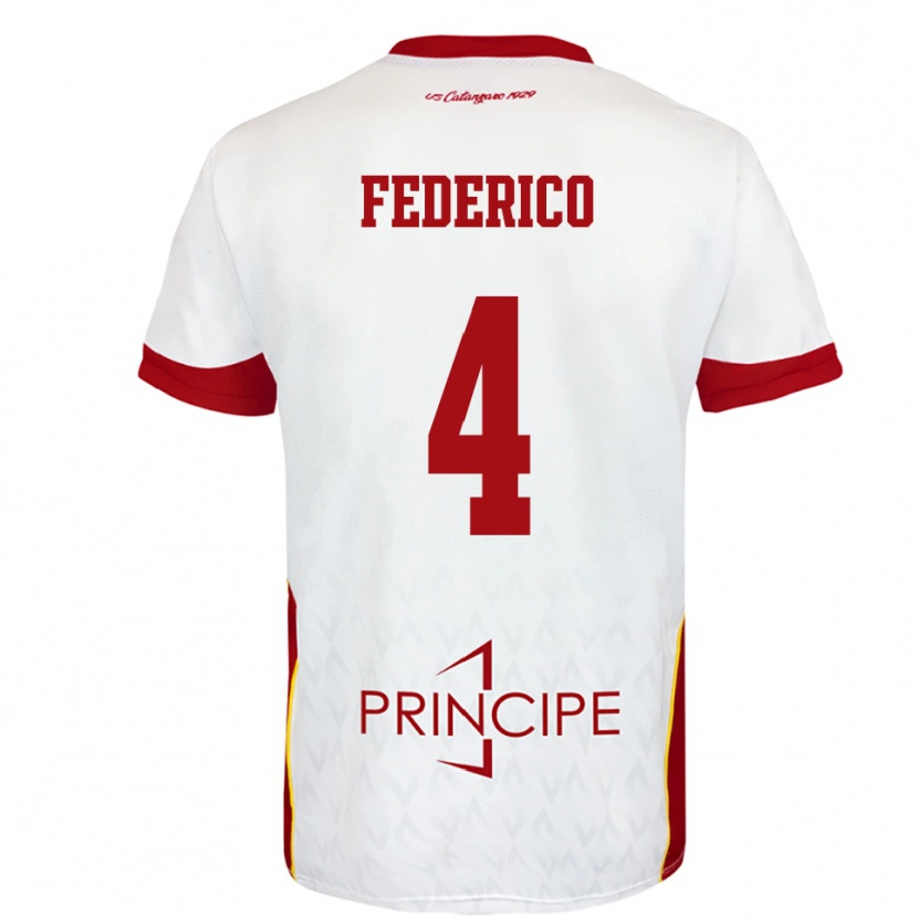 Danxen Dětské Giuseppe Federico #4 Bíločervená Daleko Hráčské Dresy 2025/26 Dres