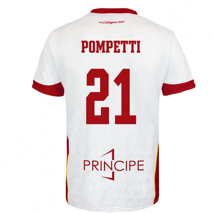 Danxen Dětské Marco Pompetti #21 Bíločervená Daleko Hráčské Dresy 2025/26 Dres