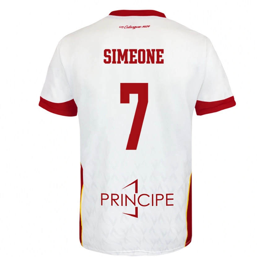 Danxen Dětské Mattia Simeone #7 Bíločervená Daleko Hráčské Dresy 2025/26 Dres