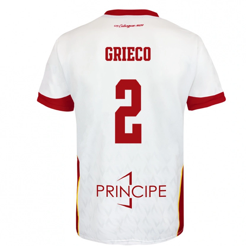 Danxen Dětské Salvatore Grieco #2 Bíločervená Daleko Hráčské Dresy 2025/26 Dres