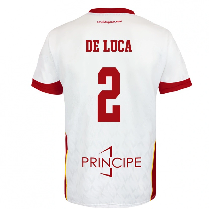 Danxen Dětské Gabriele De Luca #2 Bíločervená Daleko Hráčské Dresy 2025/26 Dres