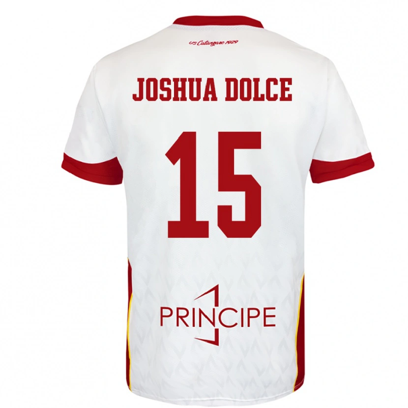 Danxen Dětské Dave Joshua Dolce #15 Bíločervená Daleko Hráčské Dresy 2025/26 Dres
