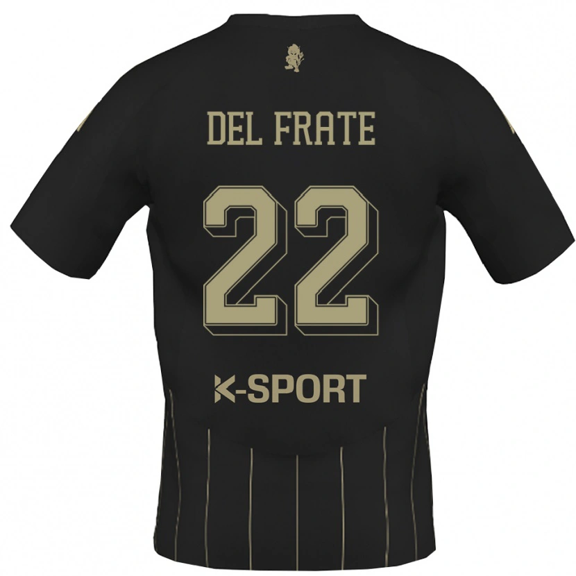 Danxen Dětské Federico Del Frate #22 Šedá Bílá Daleko Hráčské Dresy 2025/26 Dres