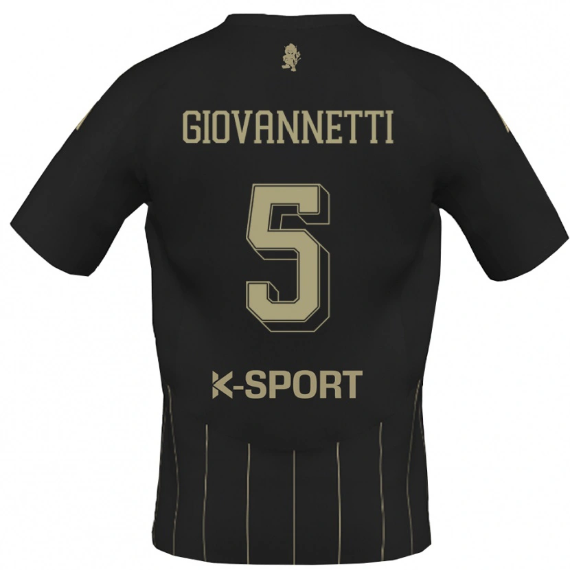 Danxen Dětské Elia Giovannetti #5 Šedá Bílá Daleko Hráčské Dresy 2025/26 Dres