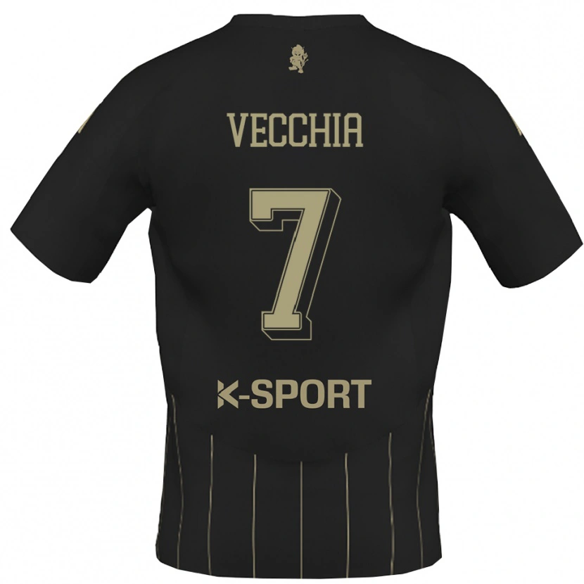 Danxen Dětské Marco Dalla Vecchia #7 Šedá Bílá Daleko Hráčské Dresy 2025/26 Dres