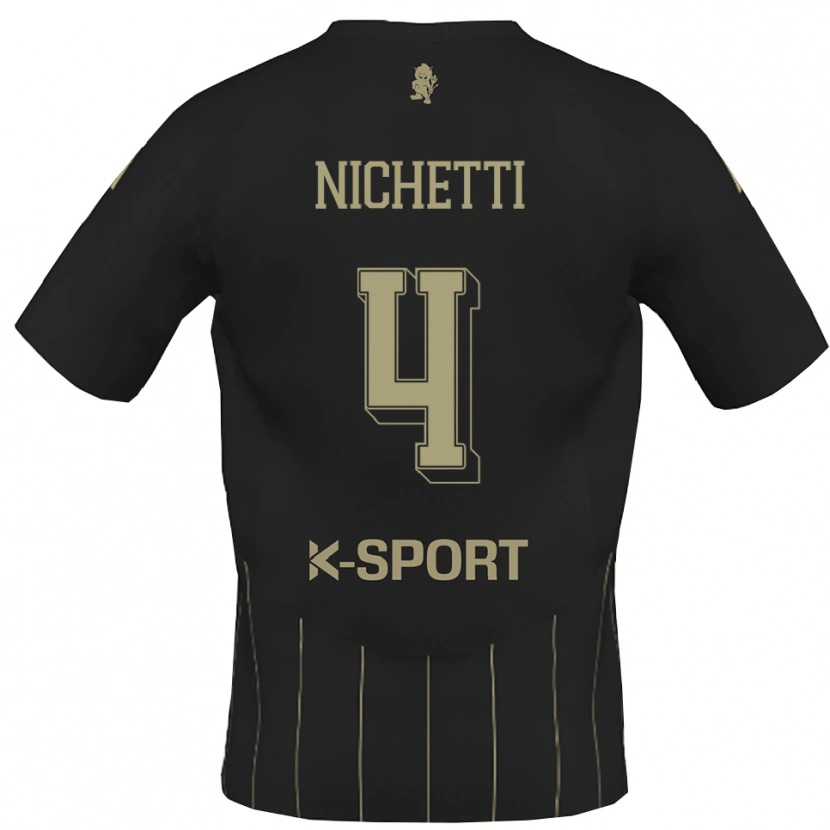 Danxen Dětské Marco Nichetti #4 Šedá Bílá Daleko Hráčské Dresy 2025/26 Dres