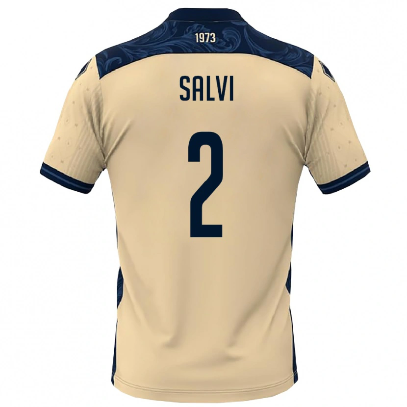 Danxen Dětské Alessandro Salvi #2 Bílá Tmavě Modrá Daleko Hráčské Dresy 2025/26 Dres