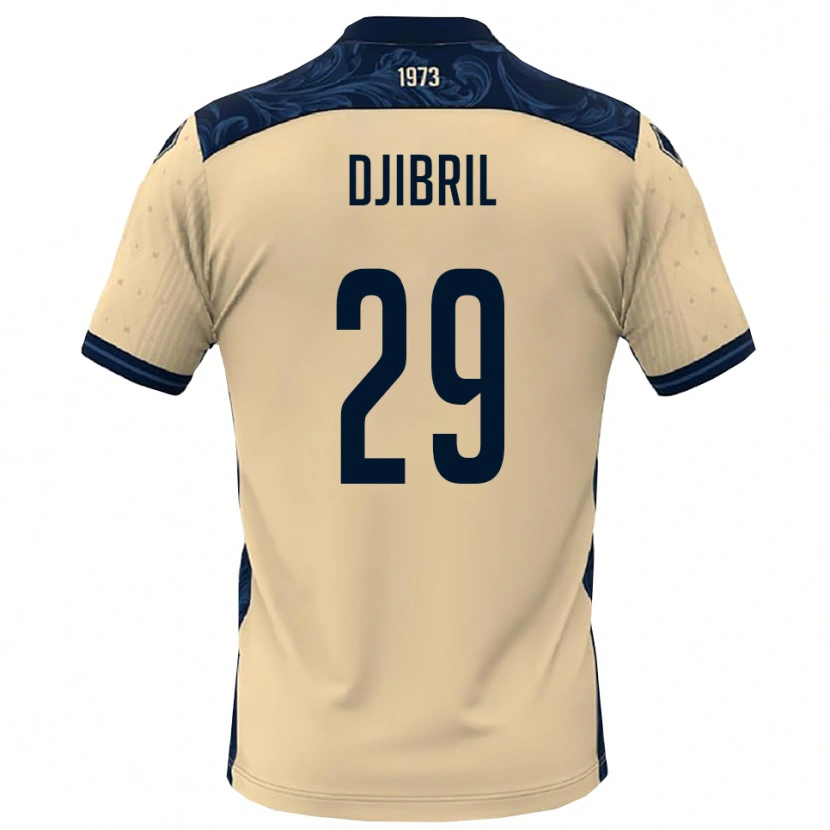 Danxen Dětské Akim Djibril #29 Bílá Tmavě Modrá Daleko Hráčské Dresy 2025/26 Dres