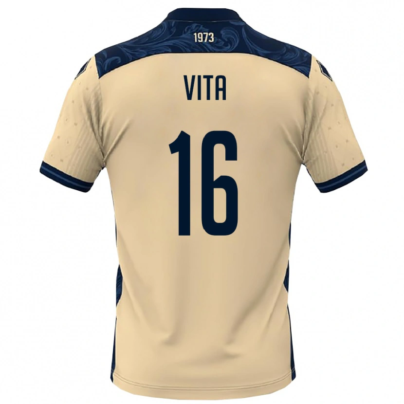 Danxen Dětské Alessio Vita #16 Bílá Tmavě Modrá Daleko Hráčské Dresy 2025/26 Dres