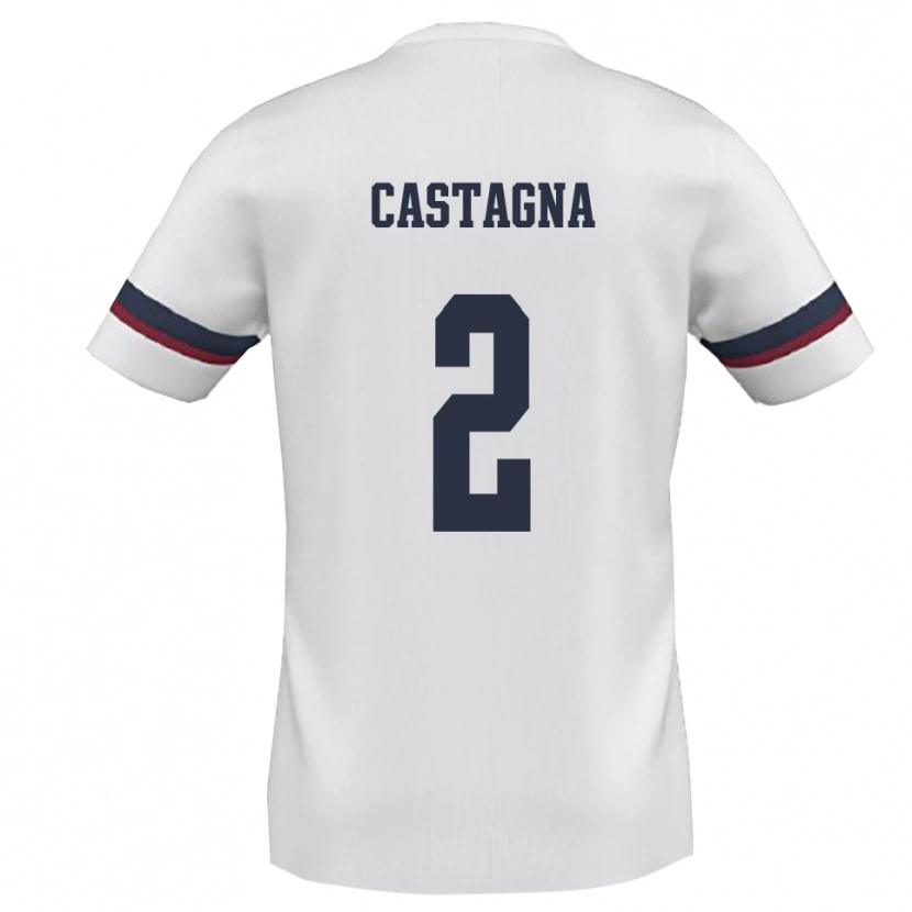 Danxen Dětské Pierfrancesco Castagna #2 Bíločervená Daleko Hráčské Dresy 2025/26 Dres