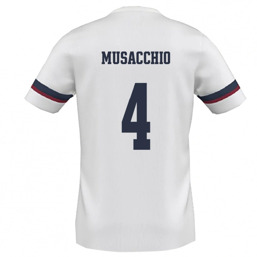 Danxen Dětské Carmine Musacchio #4 Bíločervená Daleko Hráčské Dresy 2025/26 Dres