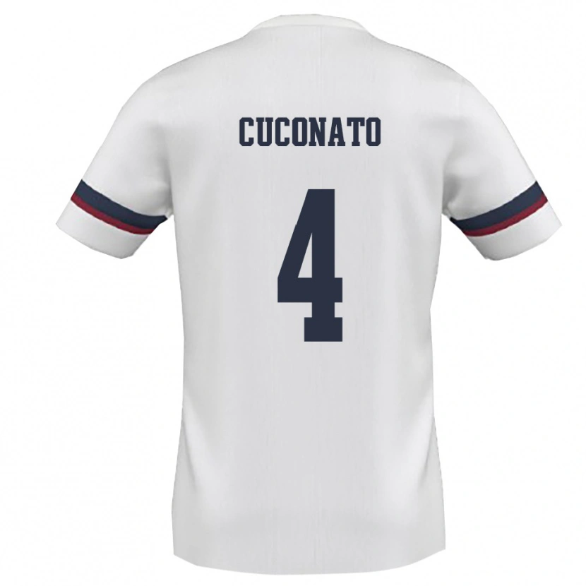 Danxen Dětské Giuseppe Cuconato #4 Bíločervená Daleko Hráčské Dresy 2025/26 Dres