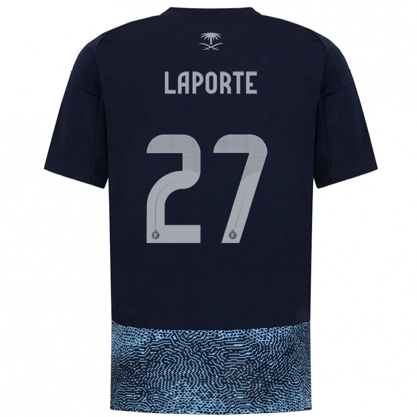 Danxen Dětské Aymeric Laporte #27 Tmavě Modrá Světle Modrá Daleko Hráčské Dresy 2025/26 Dres