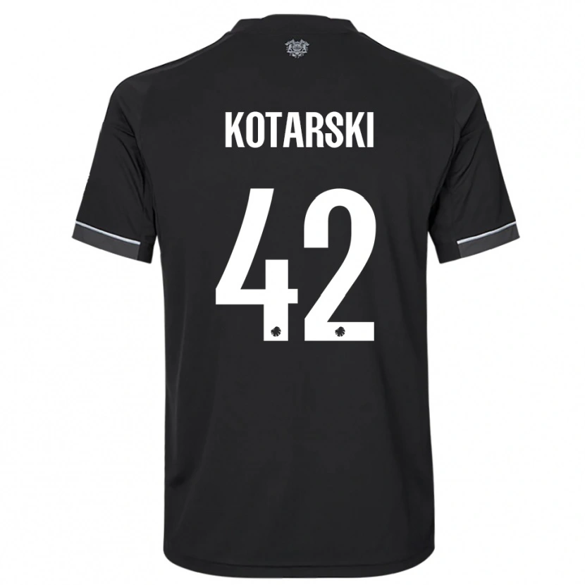 Danxen Dětské Dominik Kotarski #42 Černobílá Daleko Hráčské Dresy 2025/26 Dres