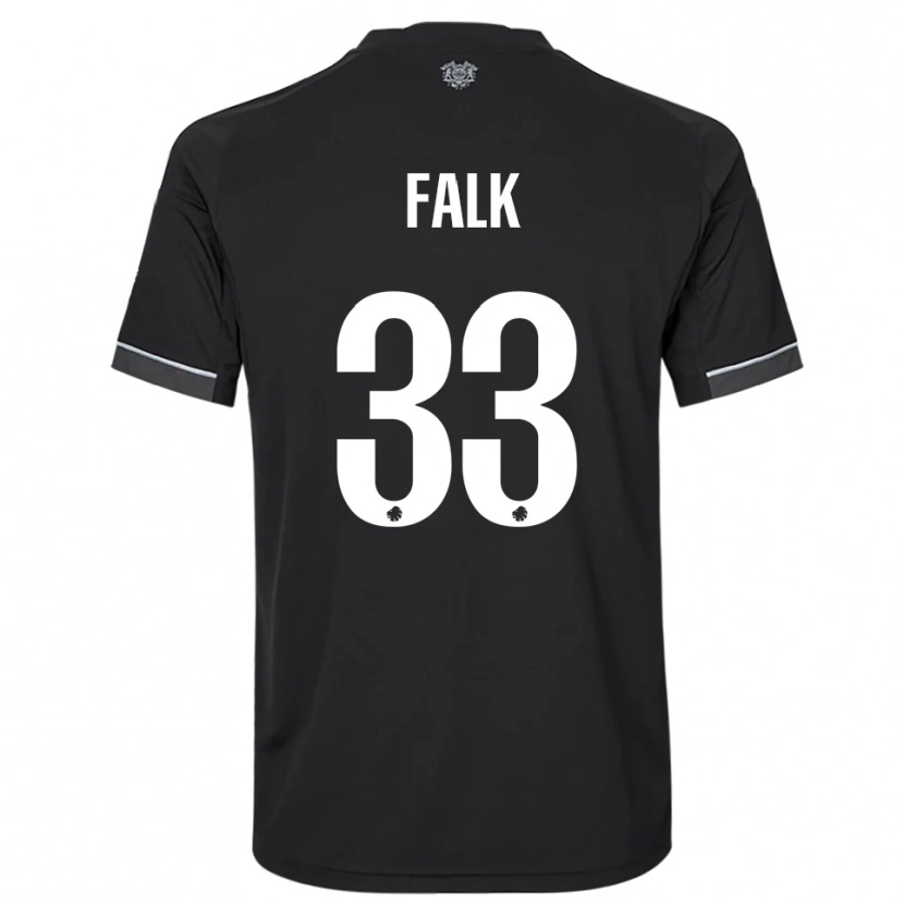 Danxen Dětské Rasmus Falk #33 Černobílá Daleko Hráčské Dresy 2025/26 Dres