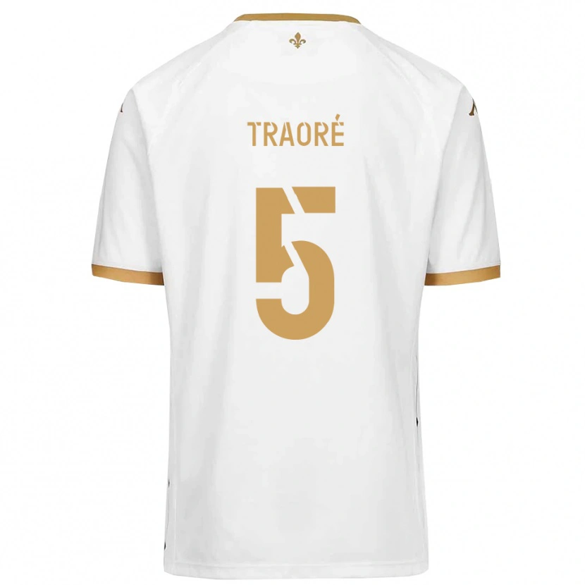 Danxen Dětské Franck Traoré #5 Bílá Zlatá Daleko Hráčské Dresy 2025/26 Dres