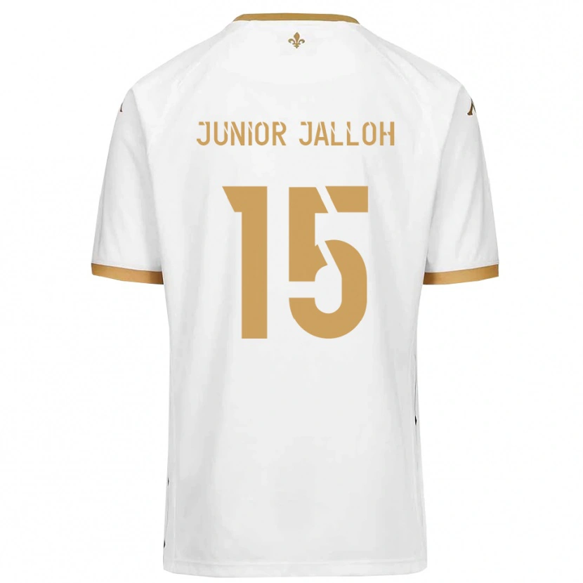 Danxen Dětské Abubakar Junior Jalloh #15 Bílá Zlatá Daleko Hráčské Dresy 2025/26 Dres
