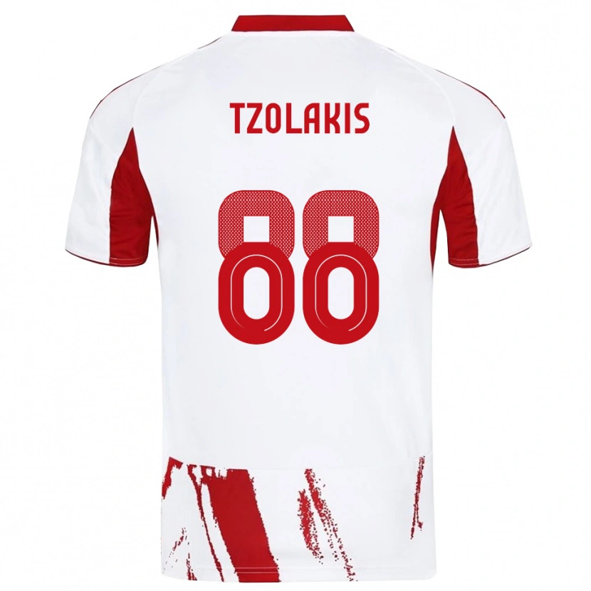 Danxen Dětské Konstantinos Tzolakis #88 Bíločervená Daleko Hráčské Dresy 2025/26 Dres